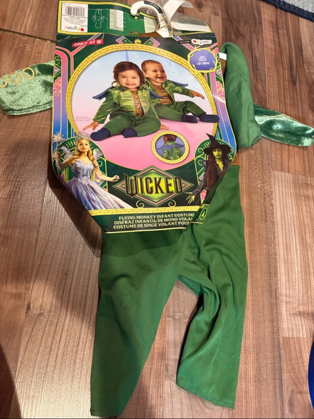 WICKED Flying Monkey Infant Costume, Size 12-18 mo Jumpsuit W/Detatchable Wings